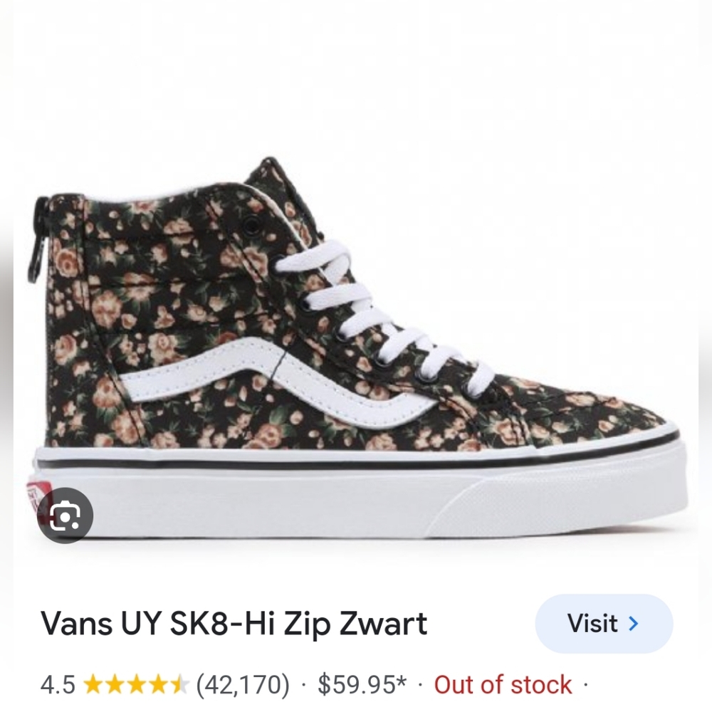 Sk8-HI Vans in Rose Dreams